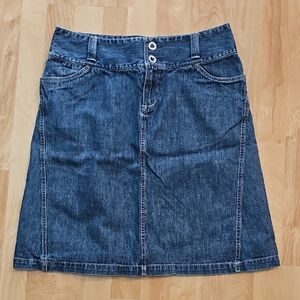 Eddie Bauer Blue A-Line Knee-Length Skirt